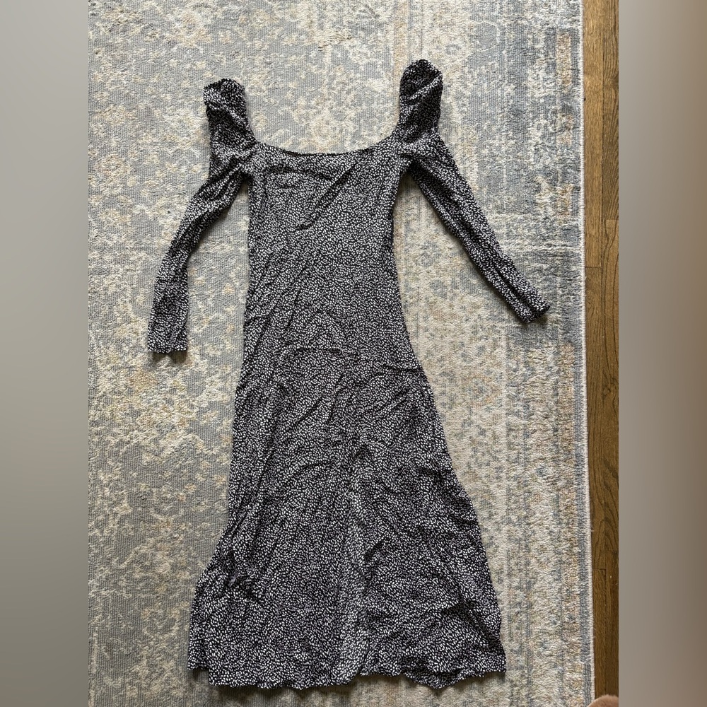 And Other Stories black & white midi dress
